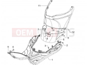Central cover - Footrests - Piaggio Zip 100 4T 2008