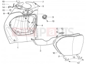 Front glove-box - Knee-guard panel - Piaggio Zip 100 4T 2008