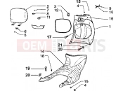 Front glove compartment-rubber mat - Piaggio Zip 125 4T