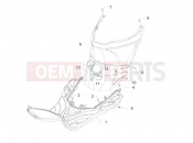 Central cover - Footrests - Piaggio Zip 50 2T 2009