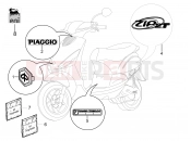 Plates - Emblems - Piaggio Zip 50 2T 2009