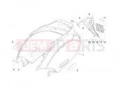 Rear cover - Splash guard - Piaggio Zip 50 2T 2009