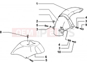 PIAGGIO Zip 50 4T Front and rear mudguard