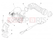 Carburettor, assembly - Union pipe - Piaggio Zip 50 4T 2006