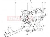 Crankcase cover - Crankcase cooling - Piaggio Zip 50 4T 2006