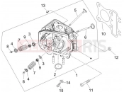 Head unit - Valve - Piaggio Zip 50 4T 2010