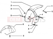 Front and rear mudguard - Piaggio Zip 50 2T Catalyzed