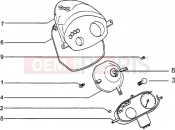 Headlamp-fairing-meter combination - Piaggio Zip 50 2T Catalyzed