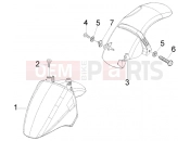 Front and rear mudguard - Piaggio Fly 50 4T