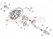 Rear wheel shaft - Piaggio Fly 50 4T