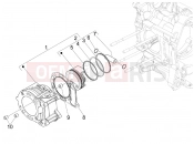 Cylinder-piston-wrist pin unit - Aprilia SR MAX 125 2011