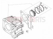 Cylinder - Piston - Derbi Atlantis 50 4T 2007