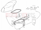 Saddle - Helmet compartment - Derbi Atlantis 50 4T 2007