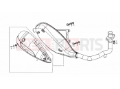 DERBI Boulevard 125 4T Exhaust unit