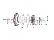 DERBI ETX 150 Front wheel with spokes