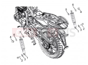 DERBI ETX 150 Rear shock absorber