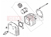 derbi QUAD DFW 50 Cylinder - Cylinder head
