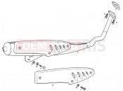 Exhaust unit - Derbi Variant Courier 50 2001