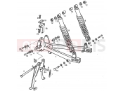 Swing arm - Shock absorber - Derbi Variant Courier 50 2001