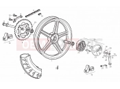 DERBI Variant Start-Courier 50 Rear wheel