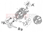 DERBI Variant Start-Stop 50 Cylinder - Head - Piston