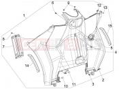 gilera 2008 Fuoco 500 Front glove-box - Knee-guard panel