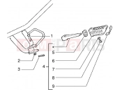 Passenger footrest - Gilera H@k