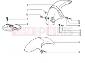 Front and rear mudguard - Gilera Runner 180 VXR