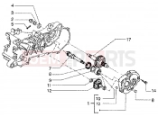 Rear wheel shaft - Gilera Runner 50 SP
