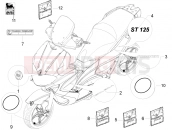 gilera 2013 Runner 125 ST 4T Plates - Emblems