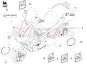 GILERA Runner 200 ST 4T Plates - Emblems