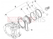 Cylinder-piston-wrist pin unit - Gilera Runner 200 VXR 4T 2005