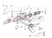 Rear cover - Splash guard - Gilera Stalker 50 Special Edition 2007