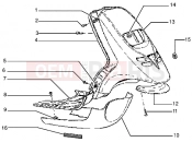 Front shield-Footboard-Spoiler - Gilera Storm 50