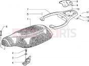 Saddle-Rear carrier - Gilera Storm 50
