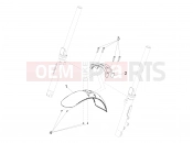 Front mudguard-Pillar - Motoguzzi V9 Bobber 850 ABS 2019