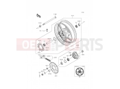 Rear Hub - Kawasaki ER-6f ABS (EX650FCF) 2012