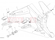 DUCATI 2016 Monster 821 Stripe FOOTRESTS, RIGHT [MOD:M821 STR]