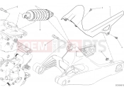 DUCATI 2017 Monster 821 Stripe SOSPENSIONE POSTERIORE [MOD:M821 STR]
