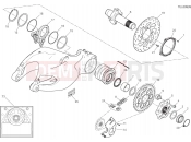 DUCATI 2017 Multistrada 1200 Pikes Peak HUB, REAR WHEEL [MOD:MS1200PP]