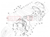 PIAGGIO Beverly 300 IE ABS Front glove-box - Knee-guard panel