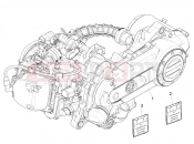 Engine, assembly - Piaggio Zip 50 4T 25 Km/h 2021