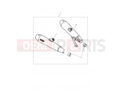 Triumph 2021 STREET TWIN Silencer Kit, High Level, Slv