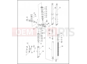 FRONT FORK - FXSTC - Harley-Davidson HERITAGE SOFTAIL CLASSIC - FLSTC 1991