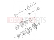 Harley-Davidson 2015 TRIKE TRI GLIDE ULTRA CLASSIC  - FLHTCUTG AXLE ASSEMBLY, REAR