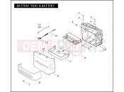 Harley-Davidson 2010 CVO/CUSTOM CVO FAT BOB  - FXDFSE2 BATTERY TRAY & BATTERY