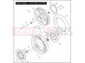 HARLEY-DAVIDSON DYNA SUPER GLIDE CUSTOM  - FXDC FRONT WHEEL - CAST & SLOTTED
