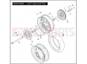 Harley-Davidson 2008 DYNA DYNA STREET BOB  - FXDB REAR WHEEL - CAST & SLOTTED