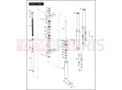 FRONT FORK - Harley-Davidson DYNA STREET BOB - FXDBI 2006
