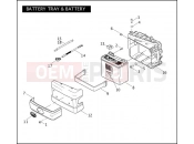 Harley-Davidson 2006 DYNA DYNA SUPER GLIDE  - FXDI BATTERY TRAY & BATTERY
